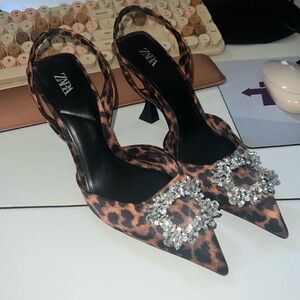 Leopard print zara shoes